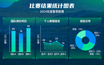 比赛结果统计图表展示 - 数据可视化界面